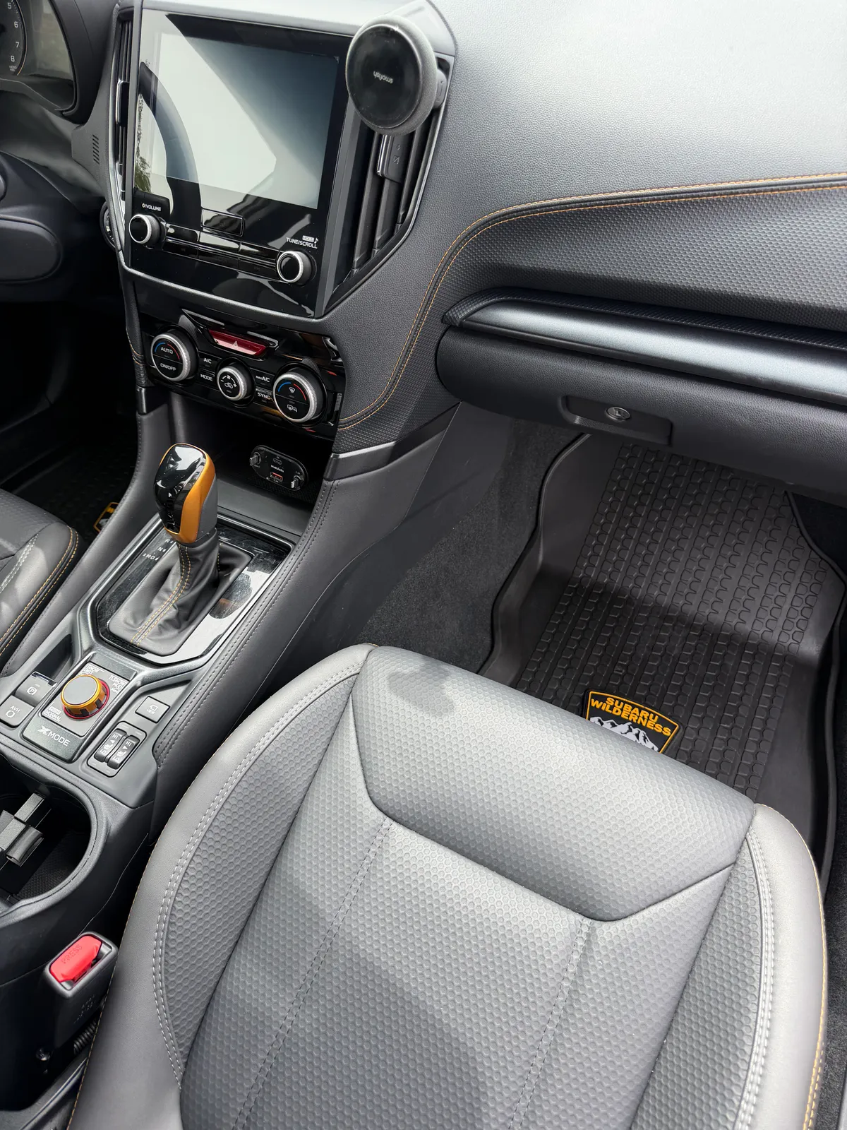 Subaru interior after detailing