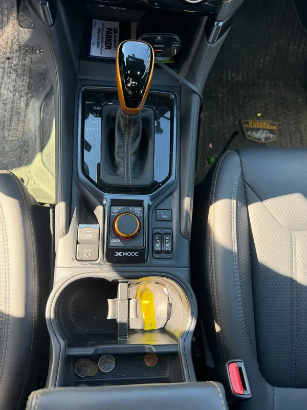 Subaru console before detailing