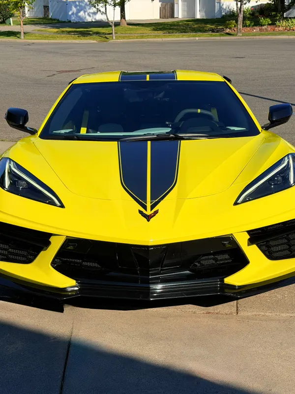 Chevrolet Corvette C8.R Edition front end after detailing