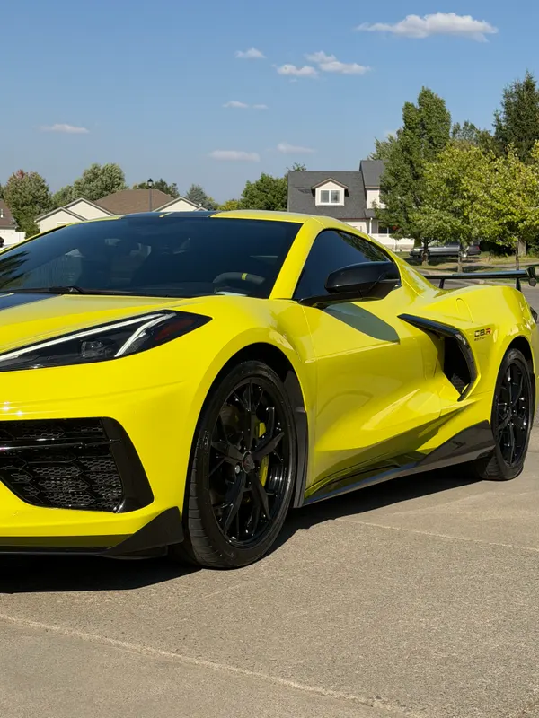Chevrolet Corvette C8.R Edition side profile after detailing