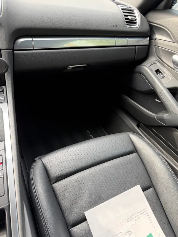 Porsche Cayman S passenger footwell after detailing